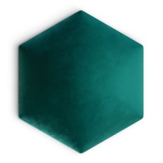 Panele tapicerowane 35x40 cm hexagon magic velvet turkusowy - Miniaturka zdjęcia nr 2