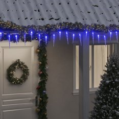  Lampki świąteczne 20 m sople 200 LED niebieskie do pokoju lub salonu - Miniaturka zdjęcia nr 2