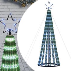  Stożkowa choinka z lampek, 275 niebieskich LED, 180 cm - Miniaturka zdjęcia nr 3