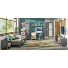 Szafka wisząca 120x17,6x16 cm  Werso antracyt biały brylantowy riviera do salonu - Miniaturka zdjęcia nr 3