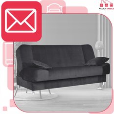 Wersalka SARA 200x95 cm ciemnoszara rozkładana kanapa z pojemnikiem sofa do salonu Royal - Miniaturka zdjęcia nr 3