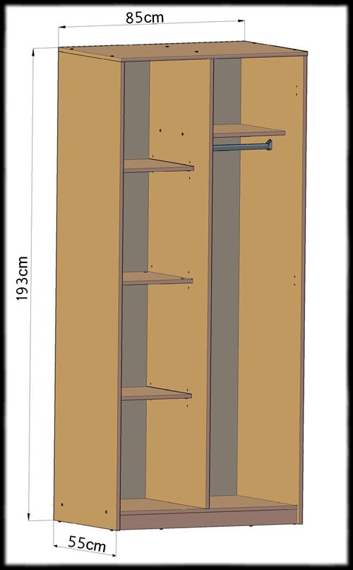 Szafa COMBI Sz05 193x85x55 cm biała na korytarz lub do salonu  nr. 4