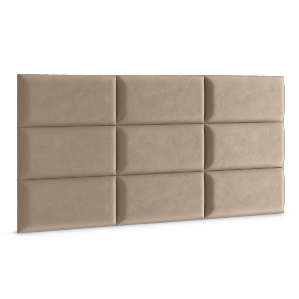 Panele tapicerowane 60x30 cm na ścianę prostokąt beżowy nr. 3