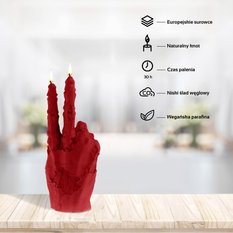 Świeca Zombie Hand PEACE Red - Miniaturka zdjęcia nr 4