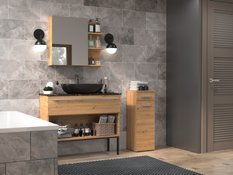 Szafka łazienkowa NEL V DS 85x30x30 cm z szufladą i drzwiami do łazienki dąb artisan - Miniaturka zdjęcia nr 6