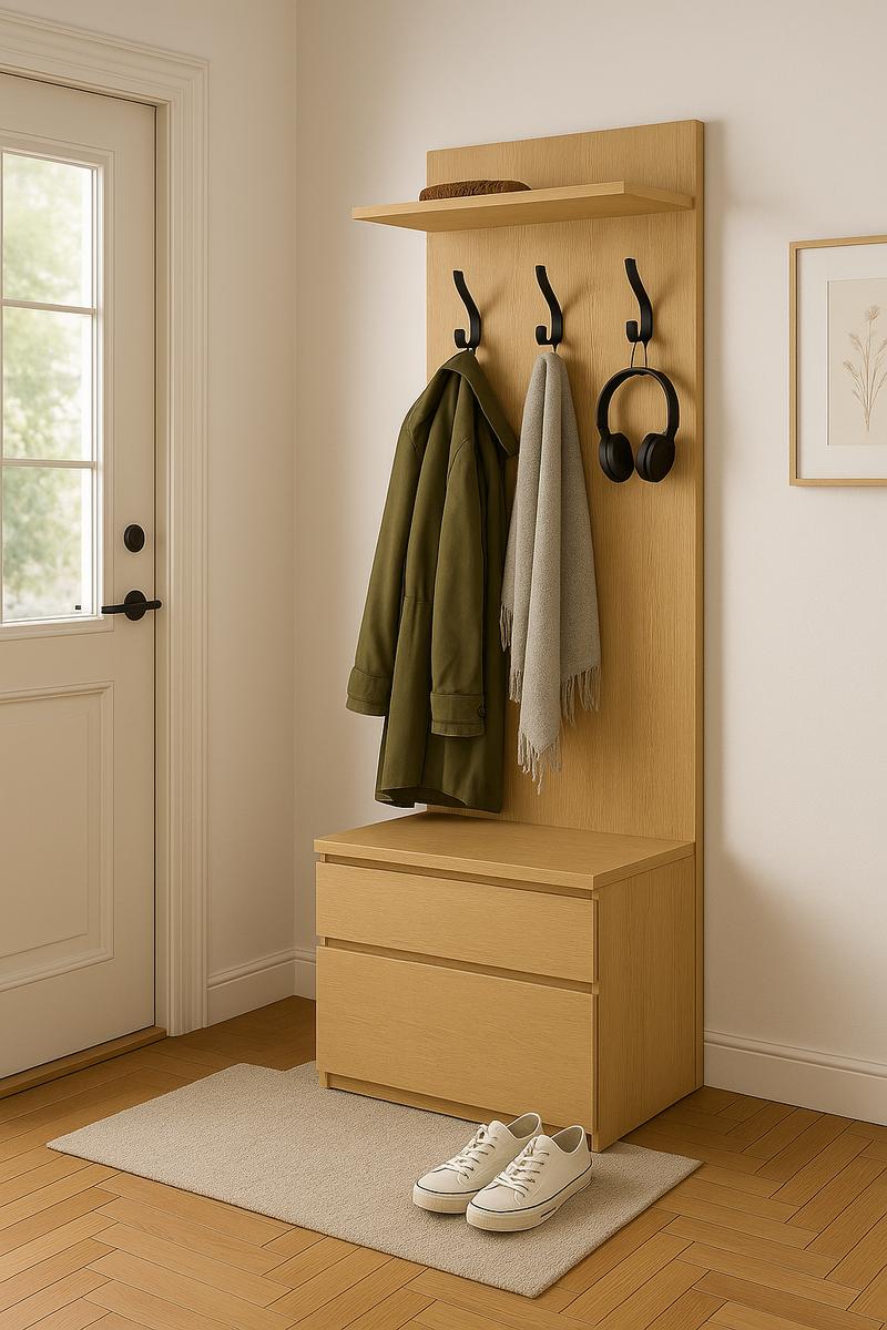 Garderoba do przedpokoju DUO 1 180x45x35 cm z wieszakami szafka na buty dąb cremona nr. 2