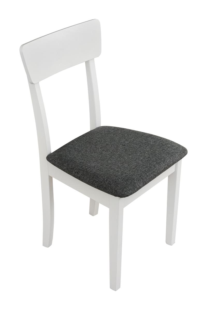 Krzesło drewniane LIVA 86x40x43 cm drewniane bukowe do jadalni białe ciemny szary nr. 3