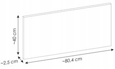 Szafka Łazienkowa Z Umywalką 80 cm Wisząca Drzwi Ryflowana NOVA KASZMIR - Miniaturka zdjęcia nr 3