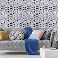 Tapeta Pastelowe TRÓJKĄTY Wzór Geometryczny Dekor 53x1000  - Miniaturka zdjęcia nr 3
