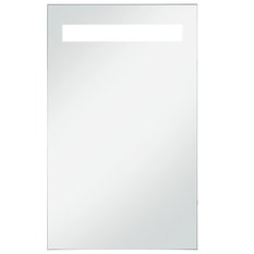 Lustro 60x100 cm do sypialni łazienki ścienne z LED szkło aluminium srebrny - Miniaturka zdjęcia nr 2