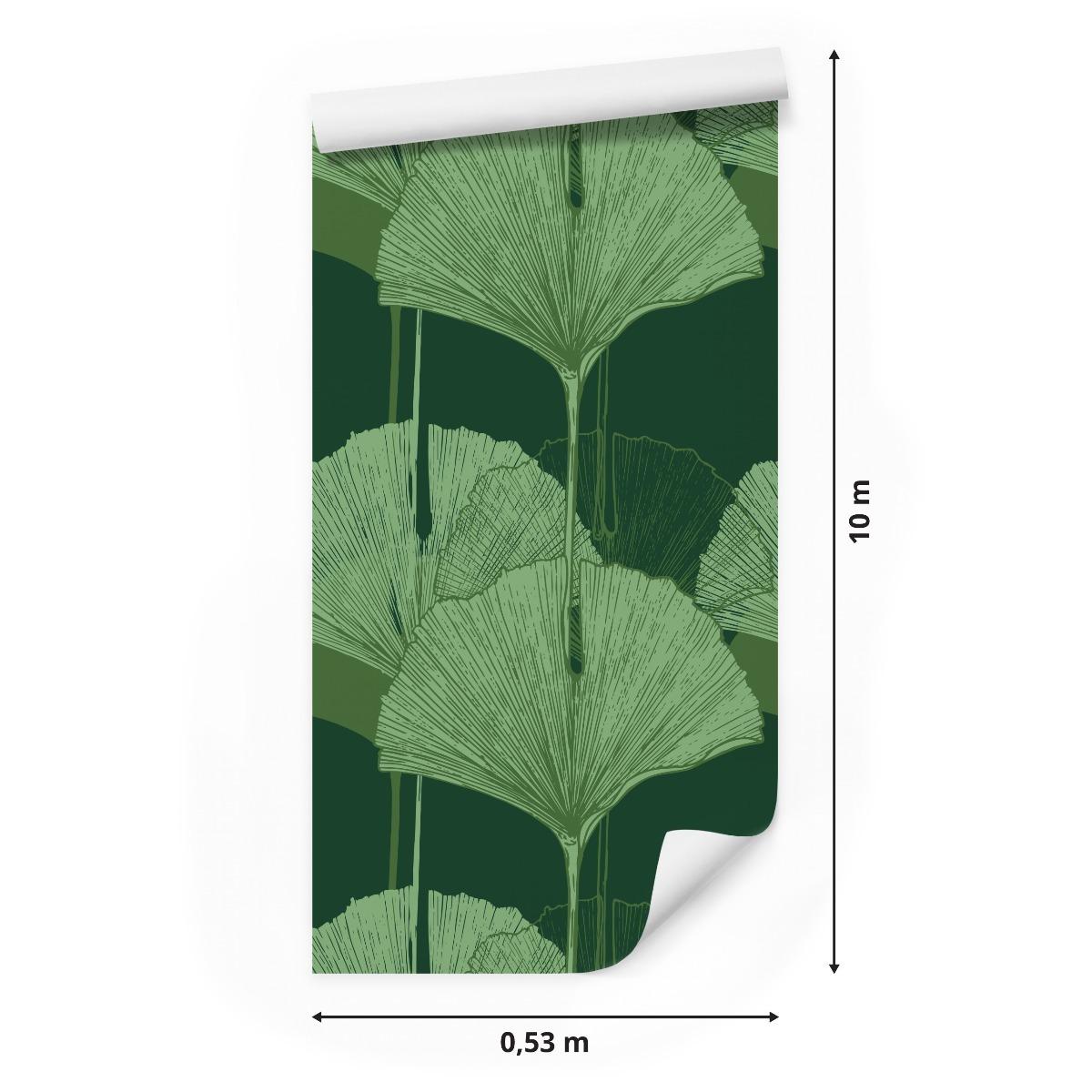 Tapeta zielone liście natura przyroda do salonu  nr. 2