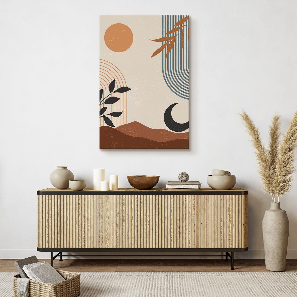 Obraz Do Sypialni Słońce Księżyc Styl Boho Abstrakcja 80x120cm nr. 7