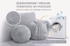 Kanapa rozkładana trzyosobowa Mediolan 250 cm BLUVEL 03 sofa z funkcją spania szary velvet - Miniaturka zdjęcia nr 7