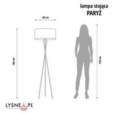 Lampa podłogowa, trójnóg z abażurem PARYŻ - Miniaturka zdjęcia nr 2