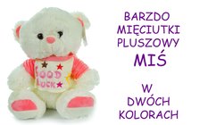 Miś maskotka przytulanka misiu 35cm food good różowy ecru - Miniaturka zdjęcia nr 4