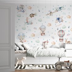Naklejki Ścienne Dla Dzieci Samoloty Balony 120x60 Ptaki ZESTAW - Miniaturka zdjęcia nr 7