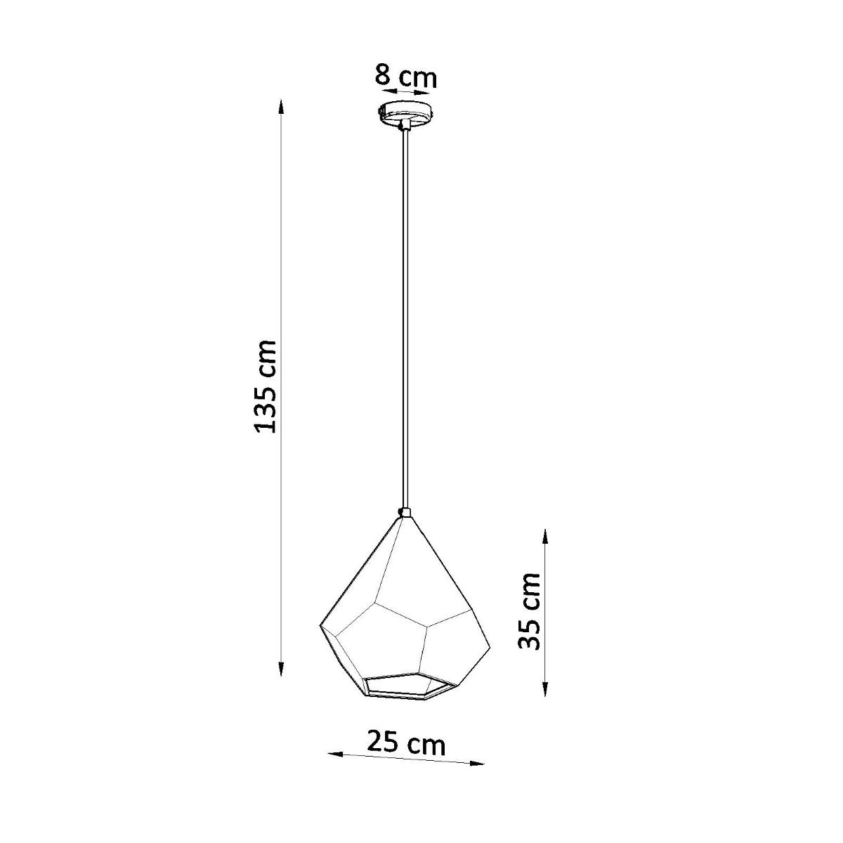 Lampa wisząca ceramiczna PAVLUS 135x25x25cm nowoczesna E27 do salonu nr. 4