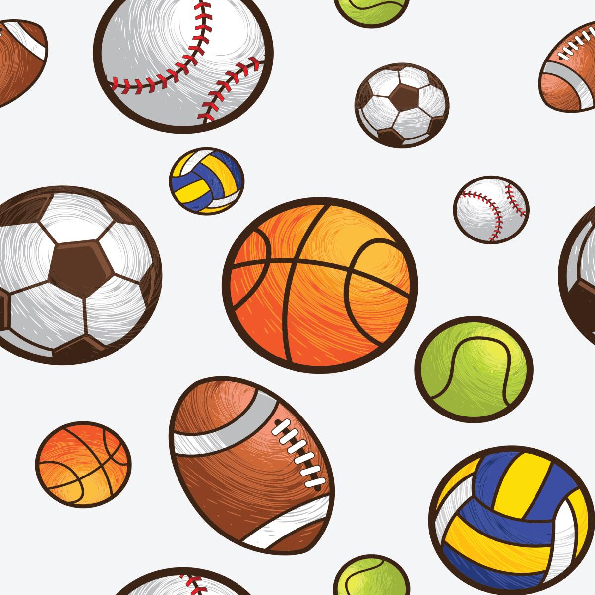 Tapeta dla Chłopca SPORT Kolorowe Piłki Siatkówka  nr. 7
