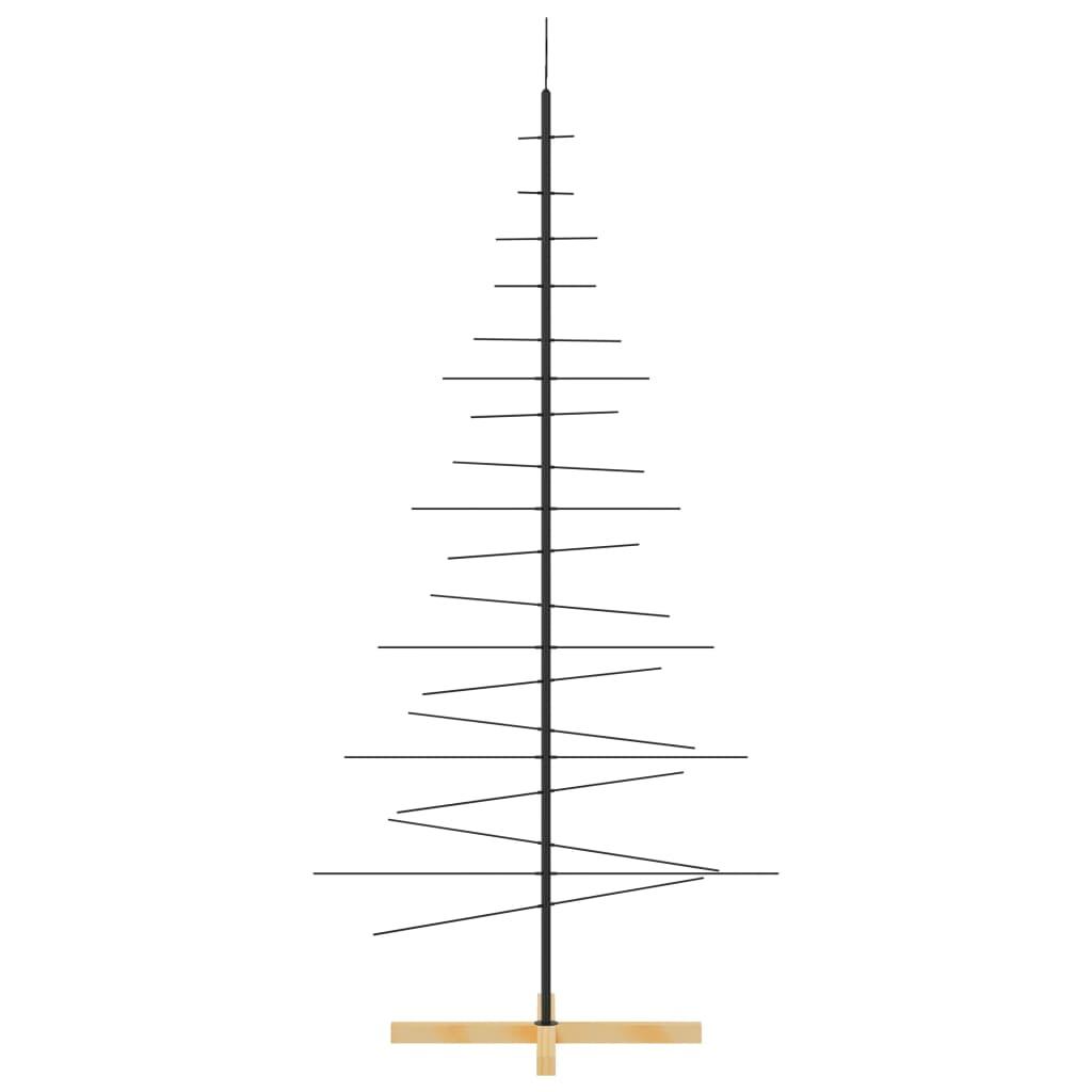  Metalowa choinka z drewnianą podstawą, czarna, 180 cm nr. 4