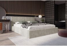 Łóżko sypialniane model 19 140/200 stelaż pojemnik na pościel sztruks wybór