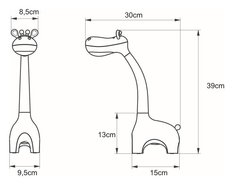 Lampka biurkowa K-BL1601 ŻYRAFA 15x39x9.5 cm do salonu lub pokoju biały - Miniaturka zdjęcia nr 2