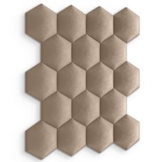 Panele tapicerowane 26x30 cm na ścianę hexagon beżowy - Miniaturka zdjęcia nr 3