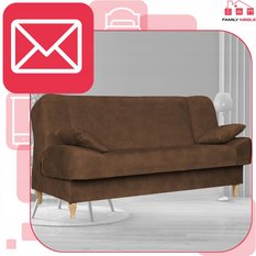 Wersalka SARA 200x95 cm brązowa rozkładana kanapa z pojemnikiem sofa do salonu Aura - Miniaturka zdjęcia nr 3