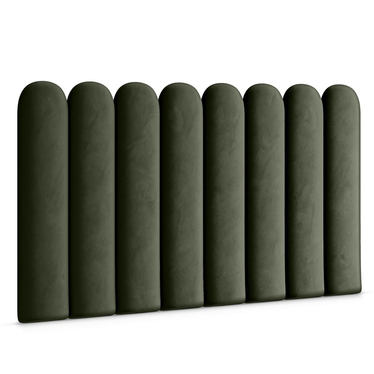 Panele tapicerowane 20x100 cm na ścianę płotek khaki