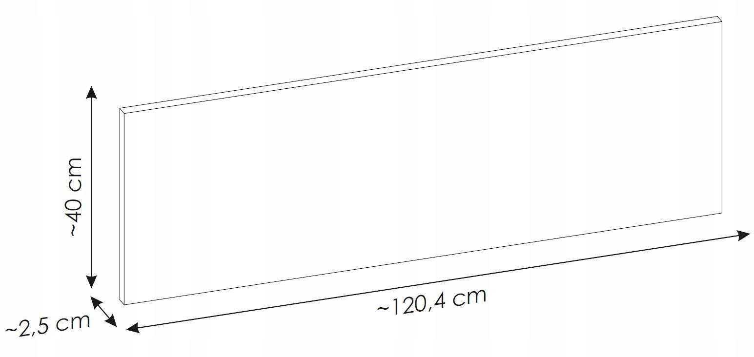 Blat do szafki łazienkowej 120,4x40 cm zielony szałwia płyta MDF do łazienki nr. 2