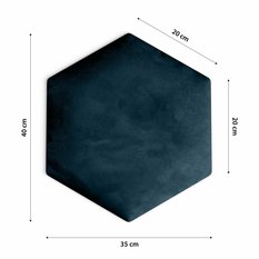 Panele tapicerowane 35x40 cm na ścianę hexagon granatowy - Miniaturka zdjęcia nr 7