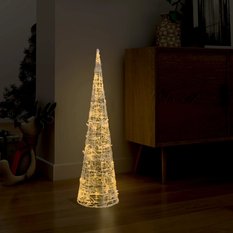  Stożek dekoracyjny, akrylowy, ciepłe białe LED, 90 cm - Miniaturka zdjęcia nr 1