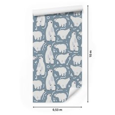 Tapeta Ścienna Dla Dzieci NIEDŹWIEDZIE Polarne 53x1000  - Miniaturka zdjęcia nr 2
