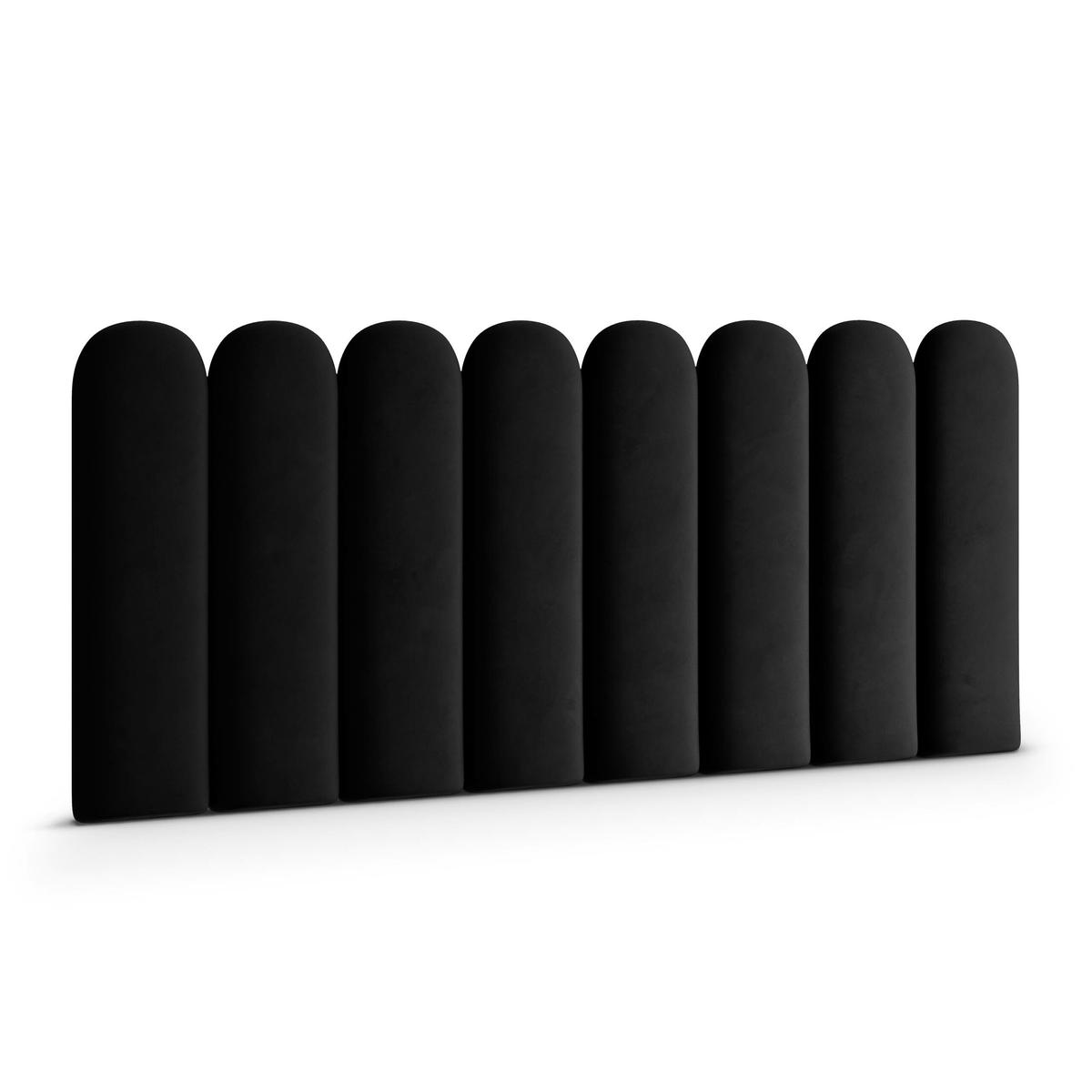 Panele tapicerowane 30x80 cm na ścianę płotek czarny magic velvet