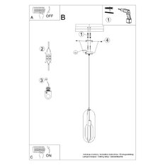 Lampa wisząca NICUS 1 biała 140x11x11cm nowoczesna E27 do salonu - Miniaturka zdjęcia nr 11