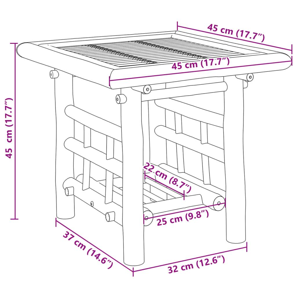 Stolik kawowy 45x45x45 cm bambusowy do salonu lub na balkon nr. 7