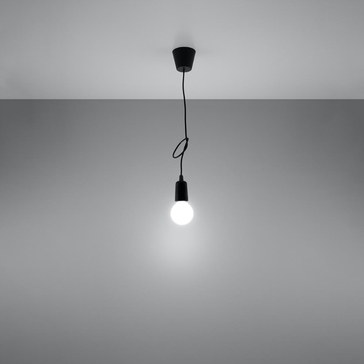 Lampa wisząca DIEGO 1 czarna 90x9x9cm nowoczesna E27 do salonu nr. 6