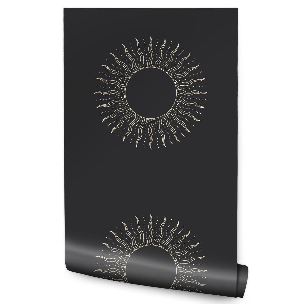 Tapeta Do Sypialni Minimalistyczny Wzór SŁOŃCE