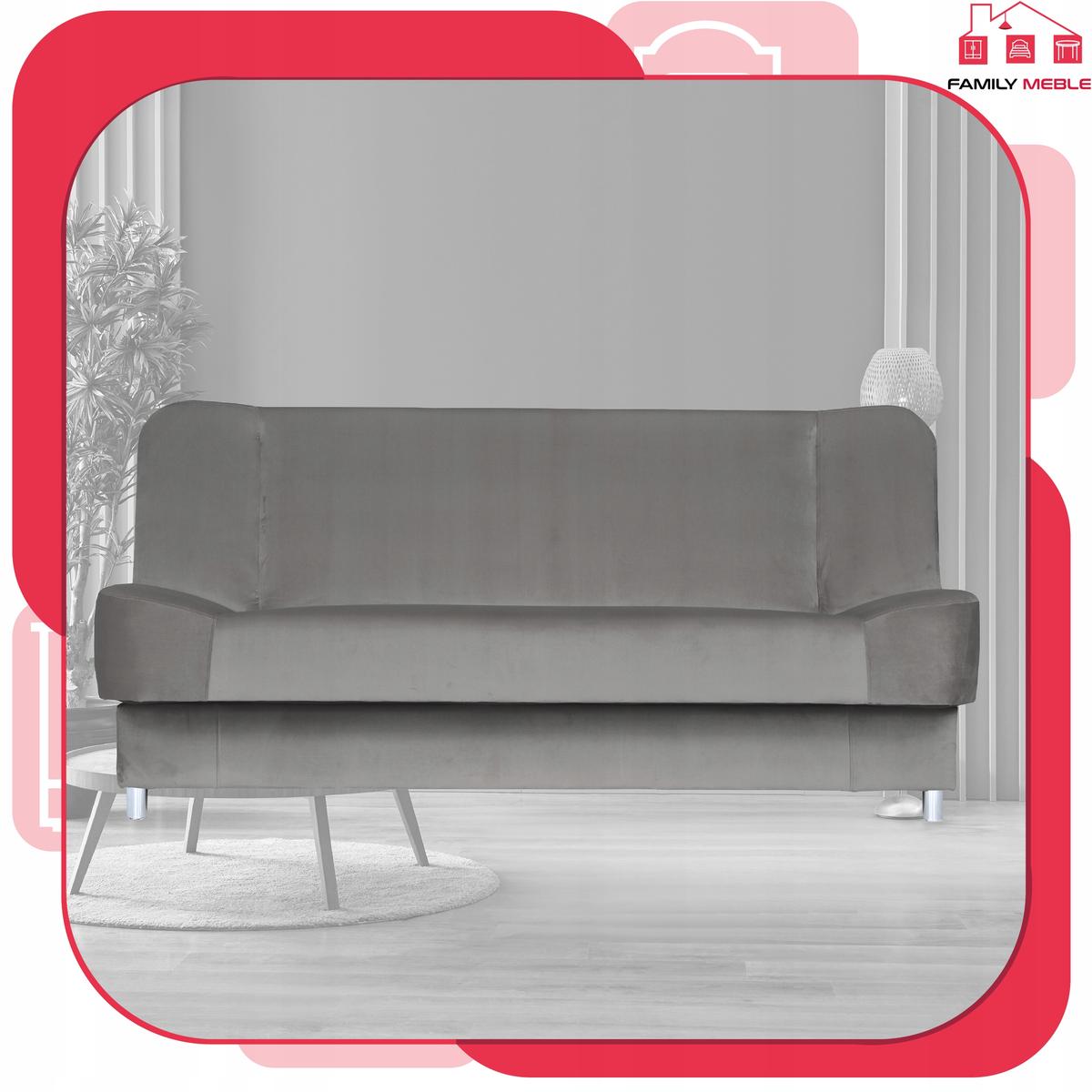 Wersalka SARA 200x95 cm szara rozkładana kanapa z pojemnikiem sofa do salonu Royal nr. 2