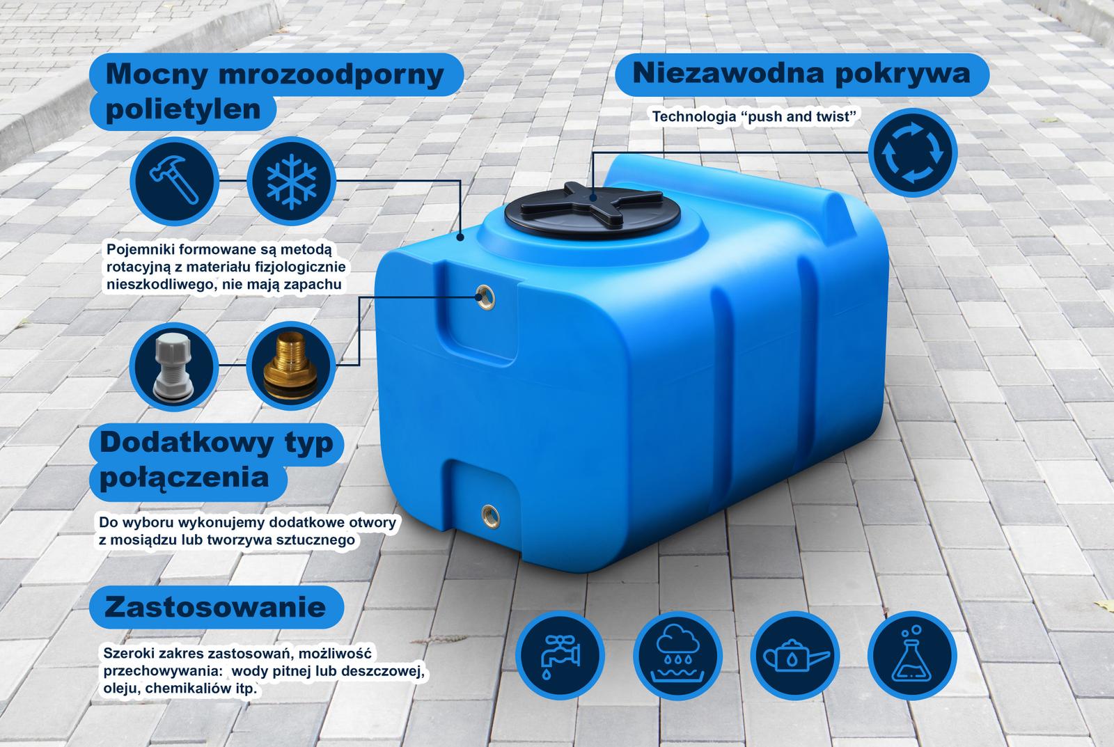 Zbiornik na wodę 100l UHP KUBATON SK-100 Biały nr. 2