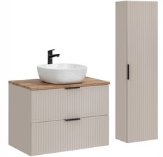 Zestaw mebli łazienkowych szafka z umywalką 80 cm słupek ryfle w adel kaszmir