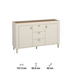 Komoda Mossa 137 cm do salonu kaszmir - Miniaturka zdjęcia nr 4