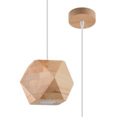 Lampa wisząca WOODY naturalne drewno 120x12x12cm nowoczesna G10 do salonu - Miniaturka zdjęcia nr 1