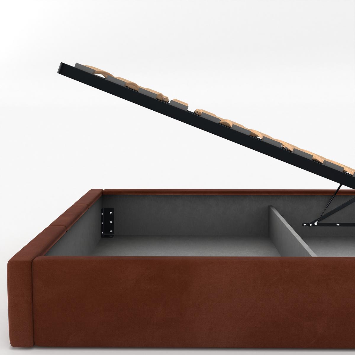 Łóżko Pojedyncze 90x200cm łóżko tapicerowane z pojemnikiem miodowe do sypialni wezgłowie 100 cm nr. 10