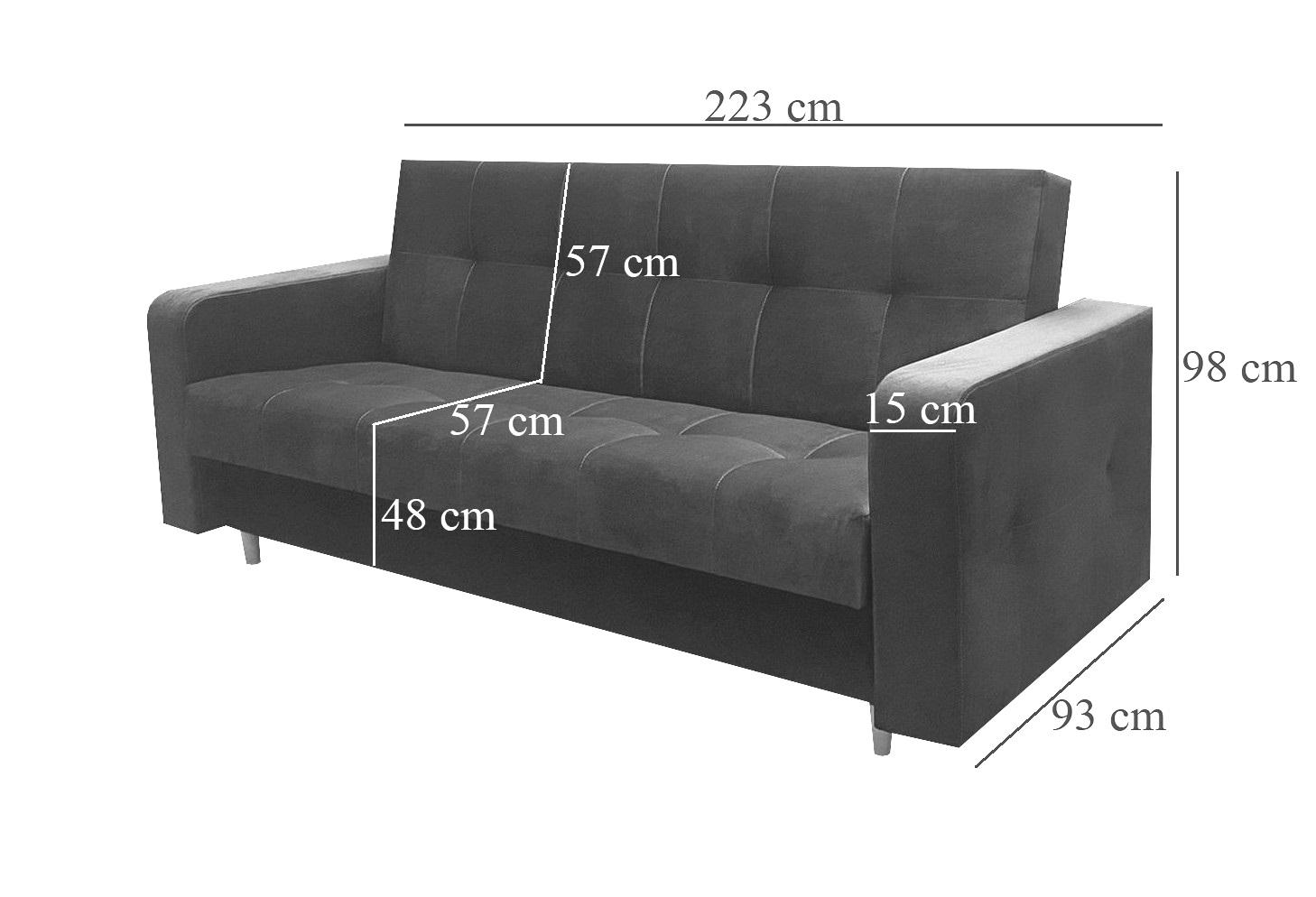 Wygodna sofa SCARLETT z drewnianymi nóżkami do salonu nr. 9