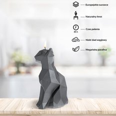 Świeca Cat Low-Poly Steel - Miniaturka zdjęcia nr 2