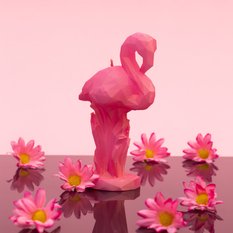 Świeca Flamingo Low-Poly Pink - Miniaturka zdjęcia nr 7