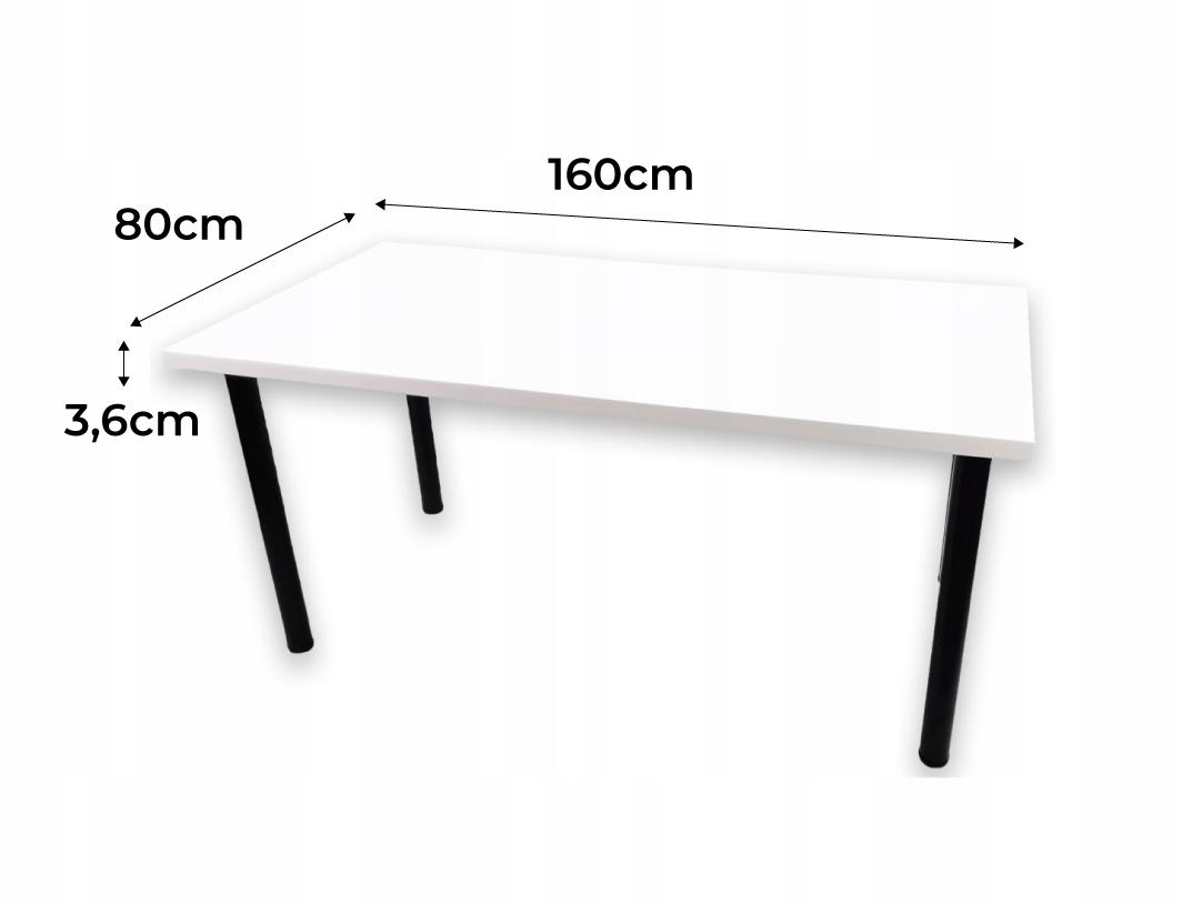 Biurko gamingowe model 0 Low 160x71x80 cm LOFT biały blat 3,6 cm nr. 3