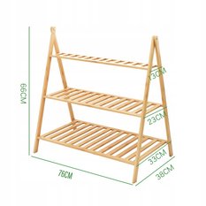 Kwietnik 76 cm do salonu stojak na kwiaty stojący duży drewniany  - Miniaturka zdjęcia nr 10