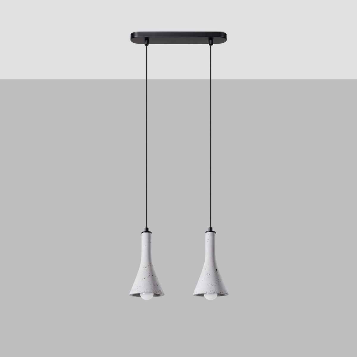 Lampa wisząca REA 2 beton 113x12x34cm nowoczesna E14 do salonu nr. 2