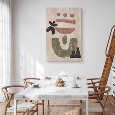 Duży Obraz Na Płótnie Do Salonu Abstrakcyjne Kształty Styl Boho 60x90cm - Miniaturka zdjęcia nr 4